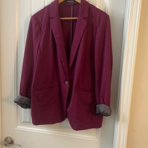 Burgundy blazer